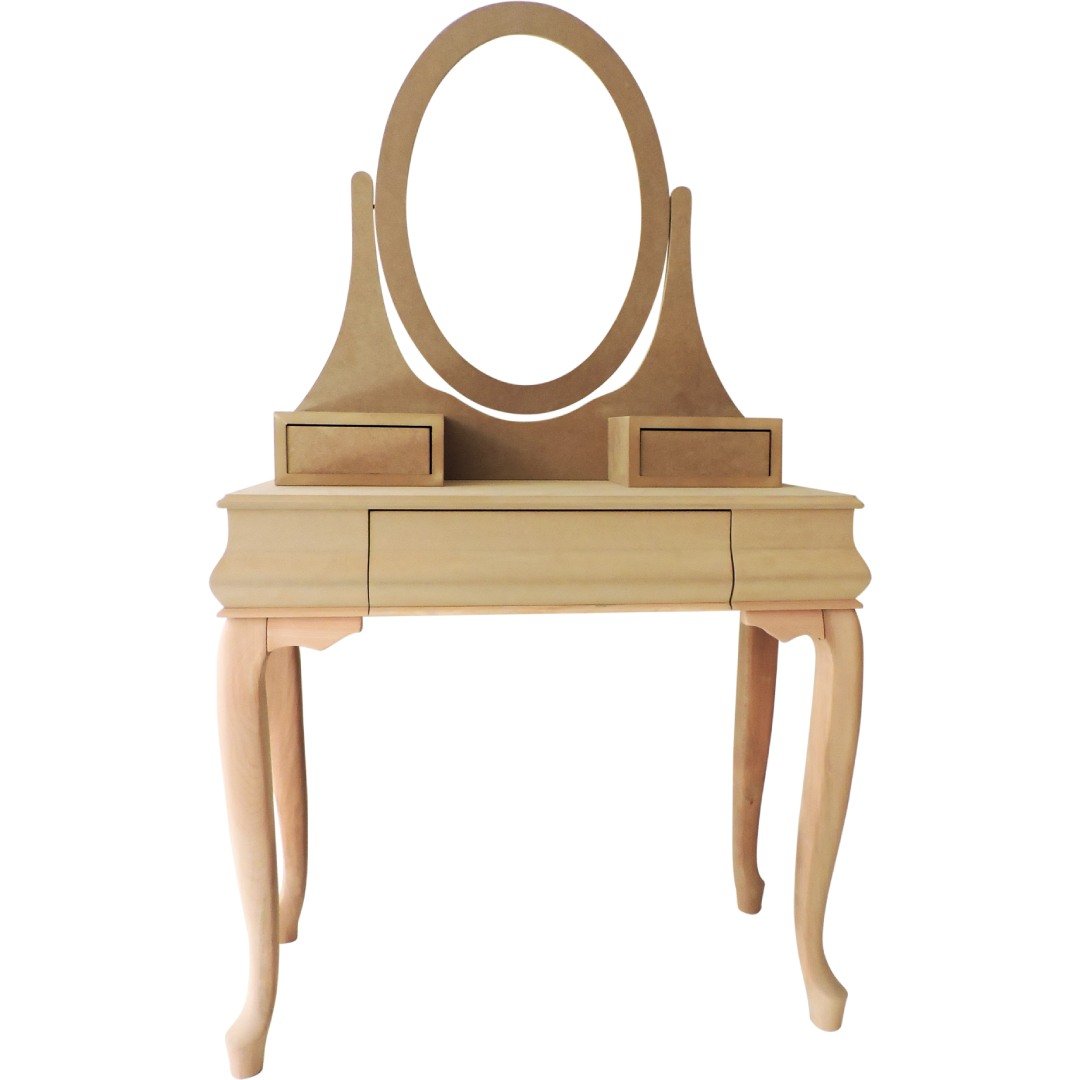 3 Çekmeceli bombeli dresuar makyaj masası
