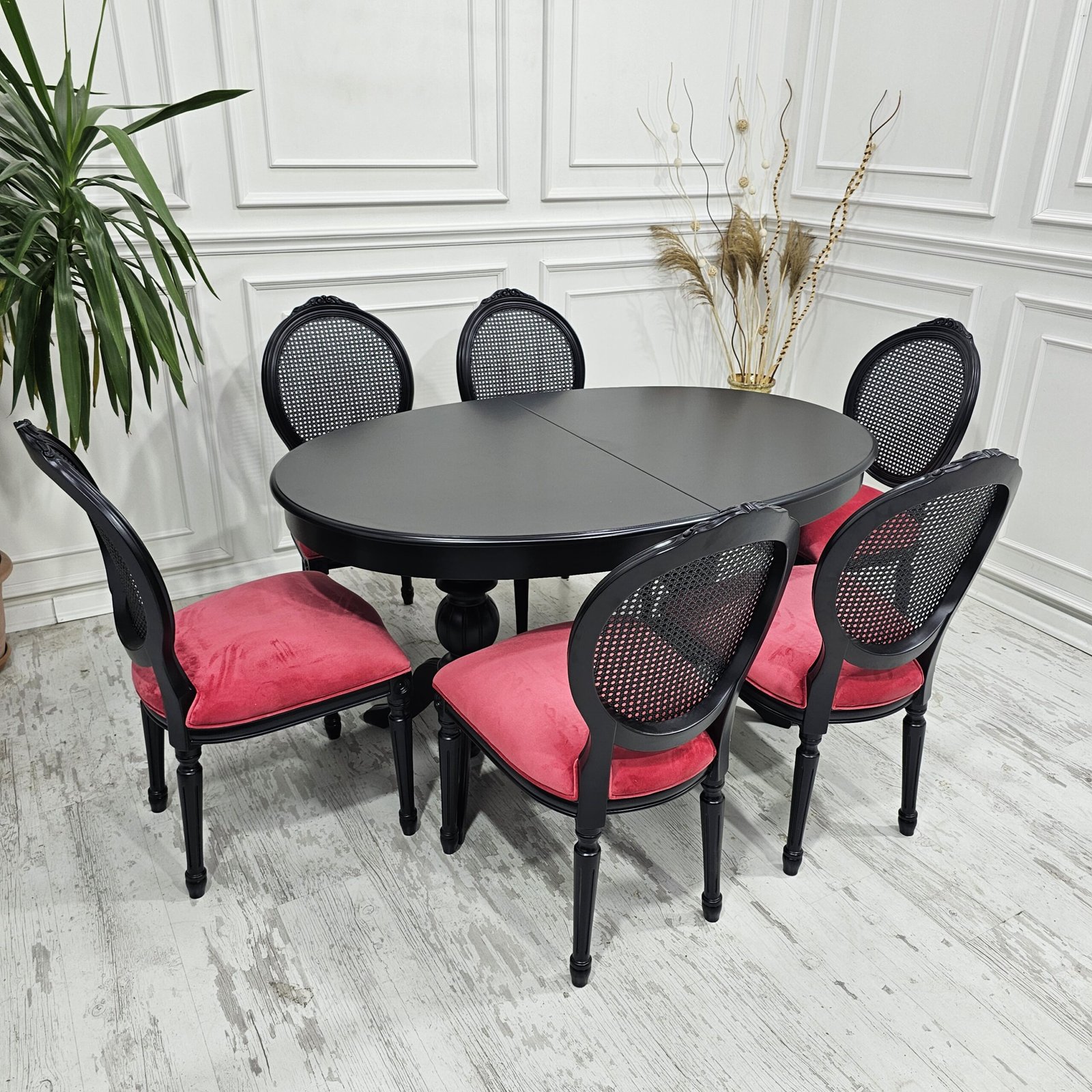 lotto oval yemek masası takımı