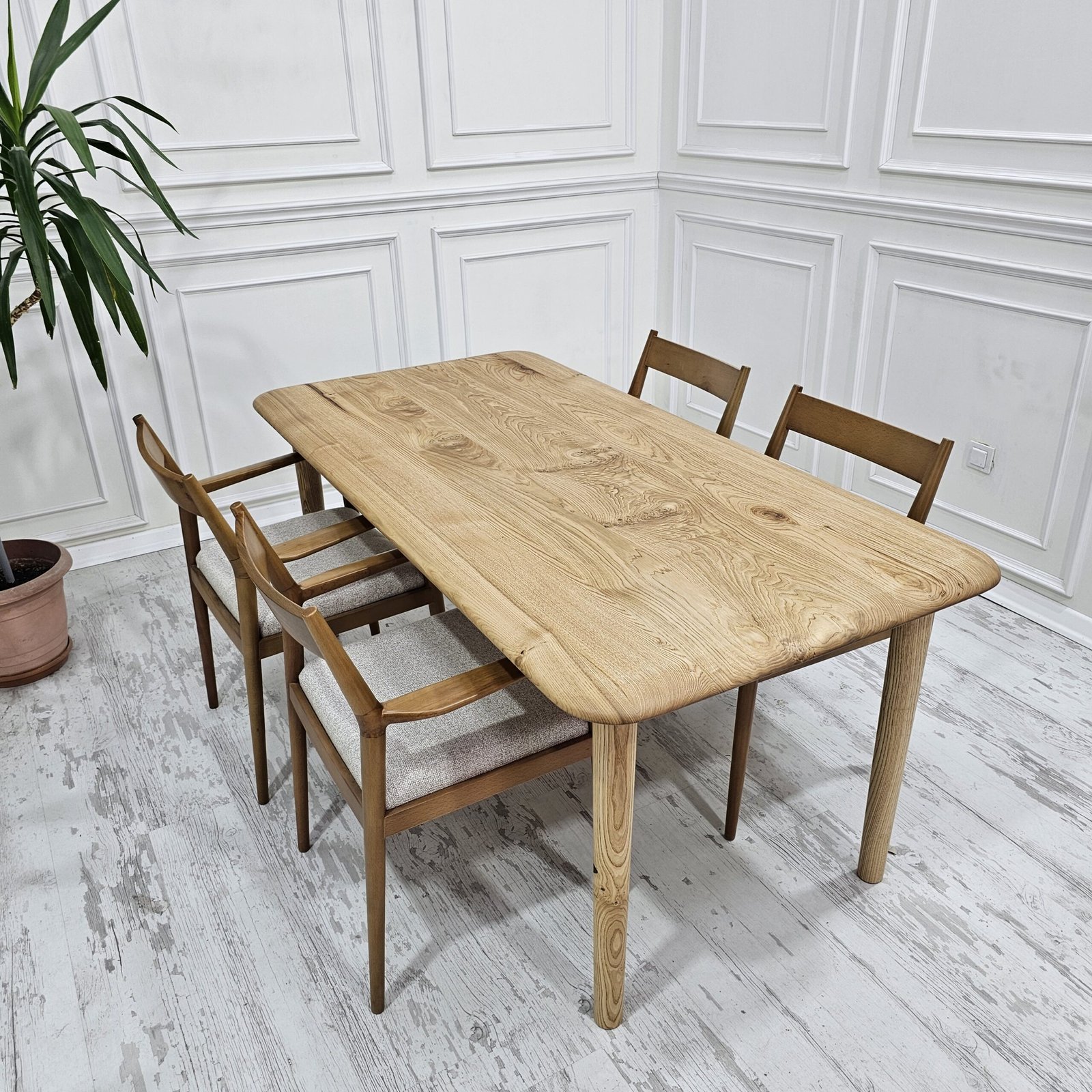 allegra kestane yemek masası takımı