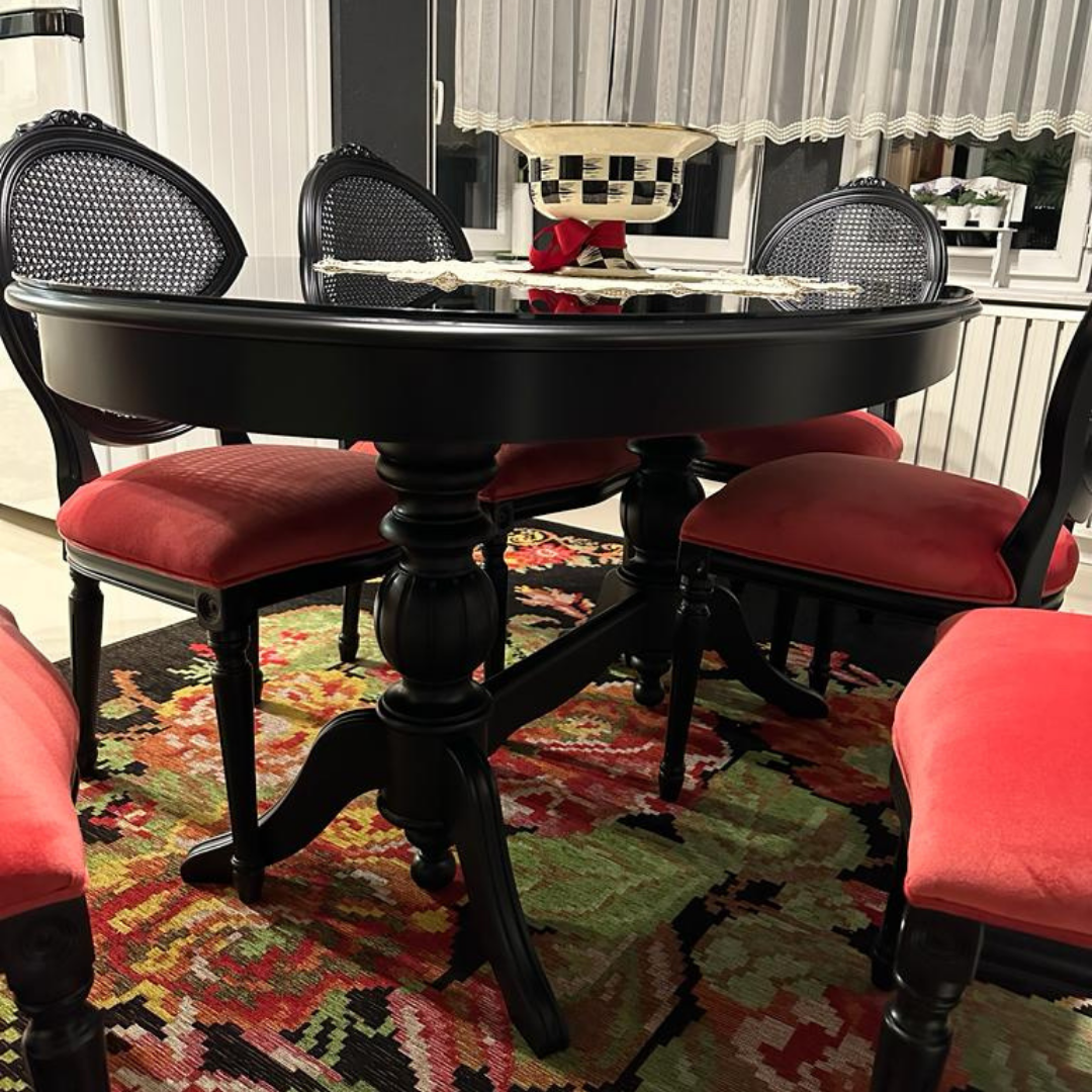 siyah lake oval yemek masası takımı siyah lake oval yemek masası takımı