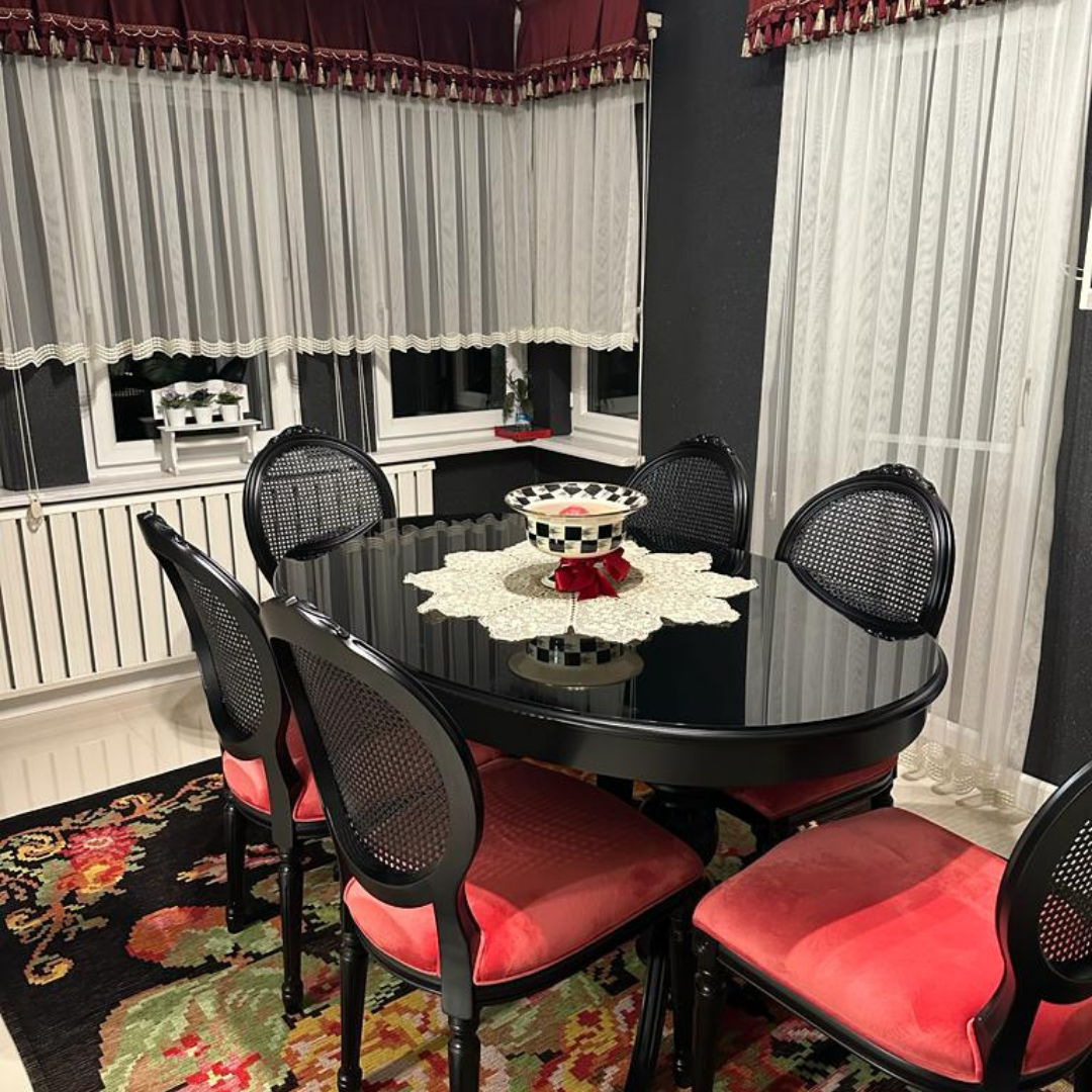 siyah lake oval yemek masası takımı siyah lake oval yemek masası takımı