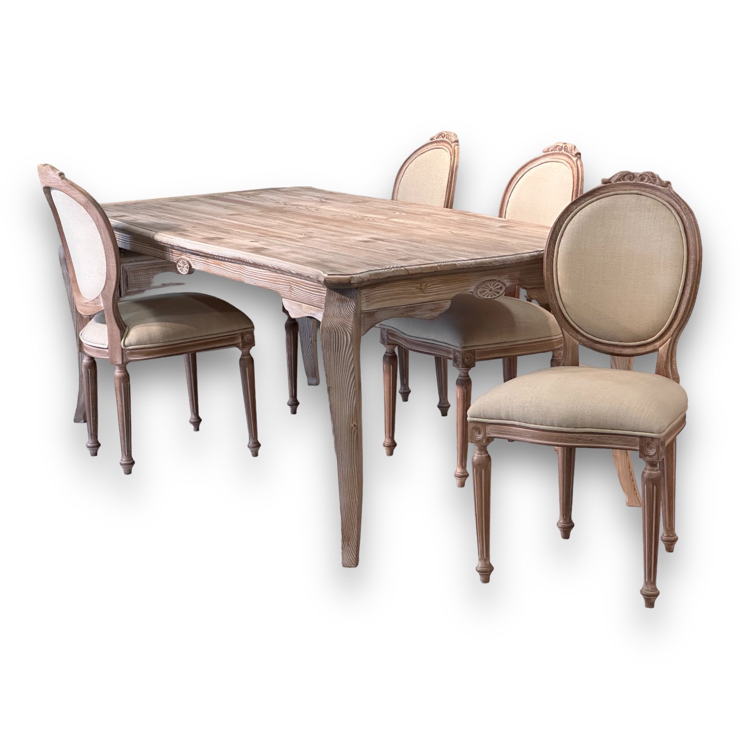 ovale yemek masası takımı