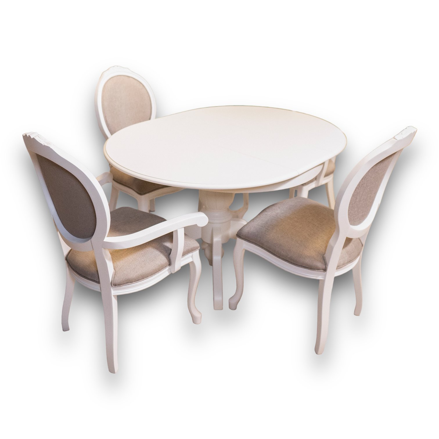 fresia yuvarlak yemek masası takımı