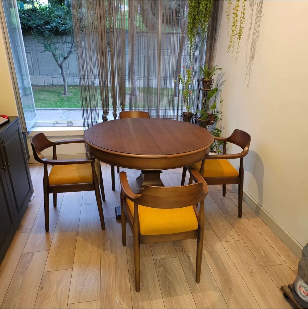 yuvarlak yemek masası takımı