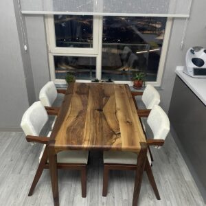 ceviz yemek masası takımı